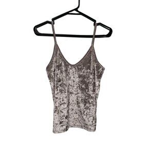 Women's ANTISTAR Crushed Velvet Tank Top Small NYE